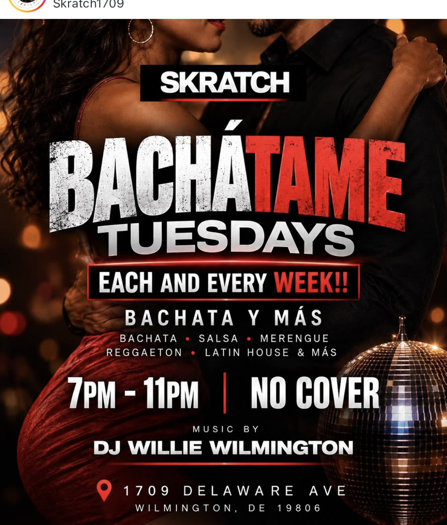 Bachátame Tuesdays flyer