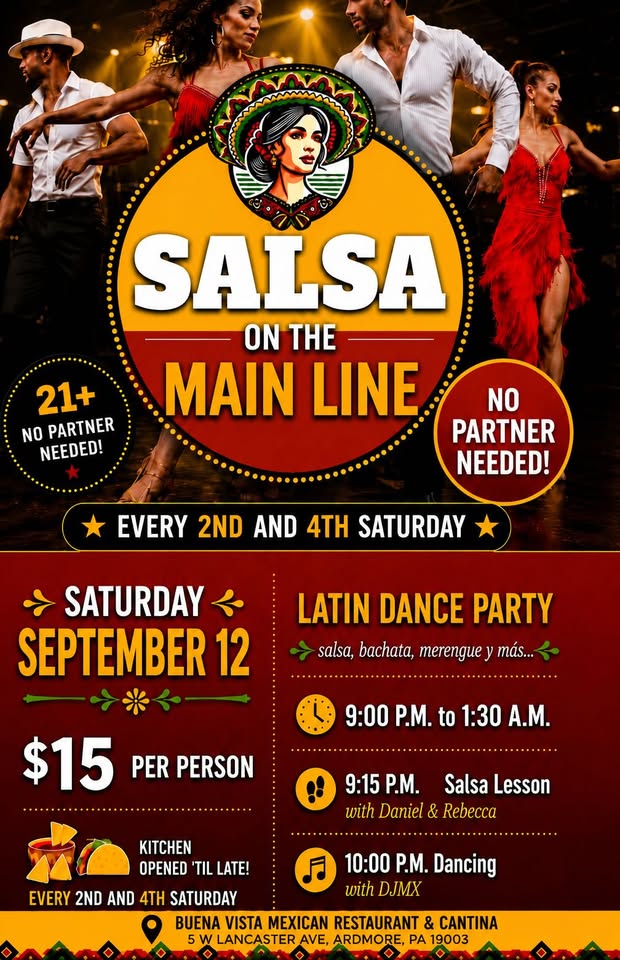 Salsa on the Main Line flyer
